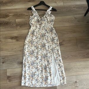 Abercrombie & Fitch Midi Floral Slit Dress
